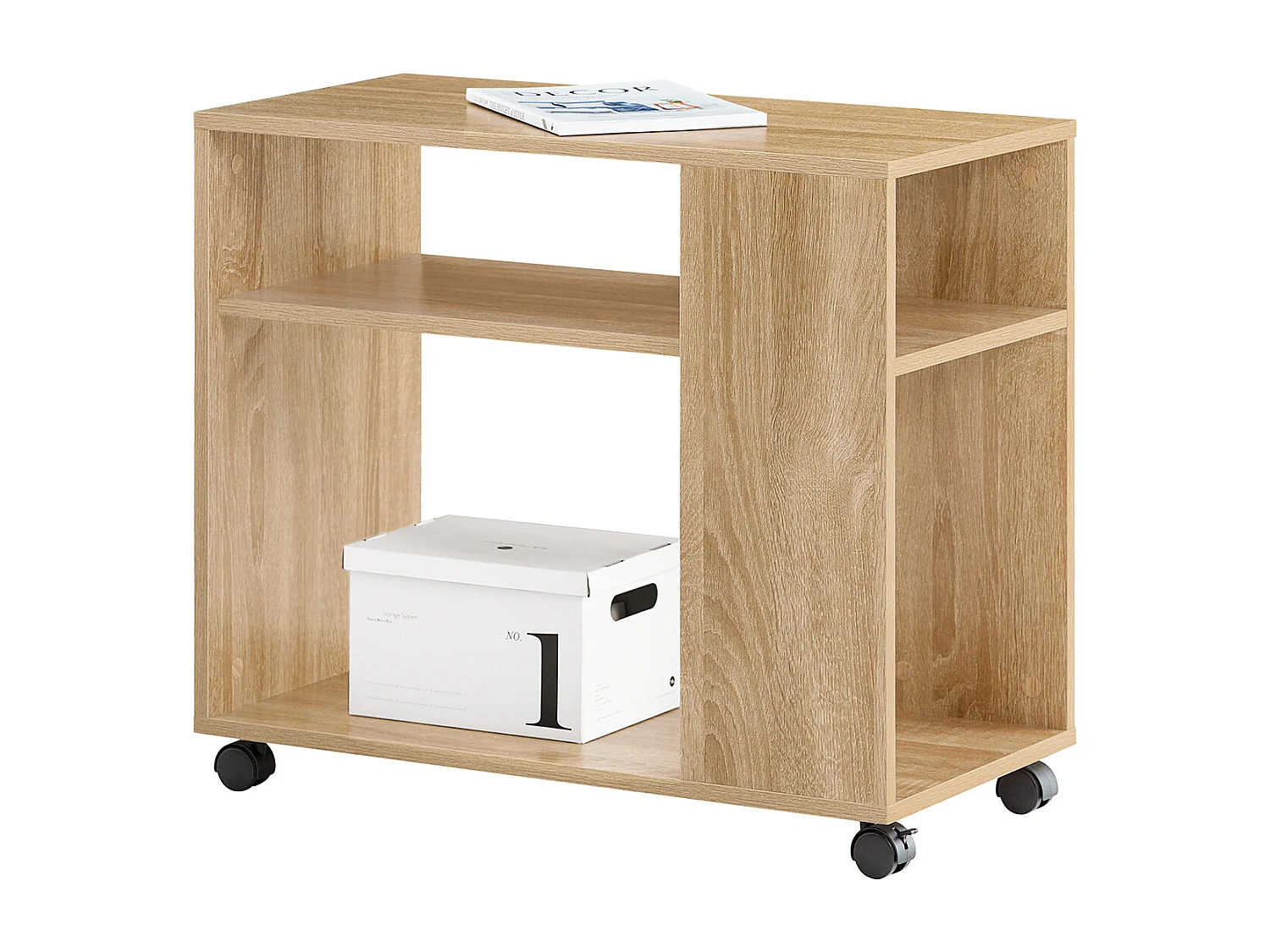 SoBuy armário baixo, Armário com rodas, armário multifuncional FBT34-N