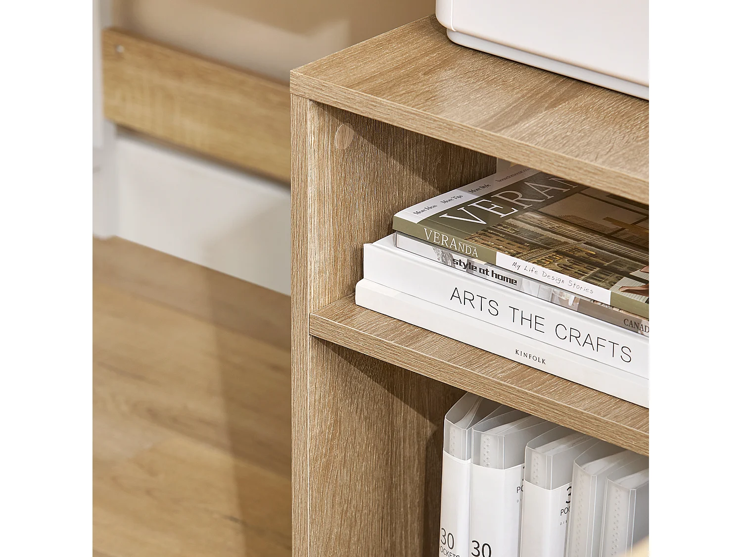 SoBuy armário baixo, Armário com rodas, armário multifuncional FBT34-N