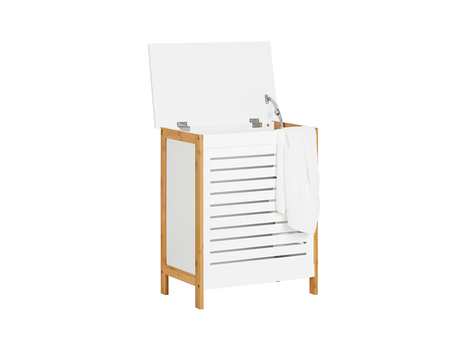 Corbeille À Linge Coffre À Linge Meuble À Linge Porte Vêtement Salle De Bain, Fss66-wn