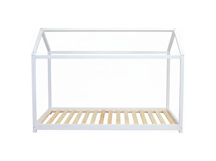 Bett für Kinder Montessori weiß Holz 90x190cm