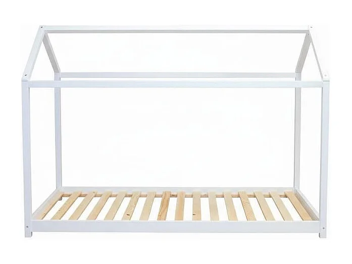 Bett für Kinder Montessori weiß Holz 90x190cm