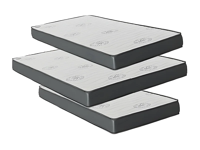 Matelas Pack 3 viscoélastique 135x190x23/90x190x15/90x190x15/90x190x15