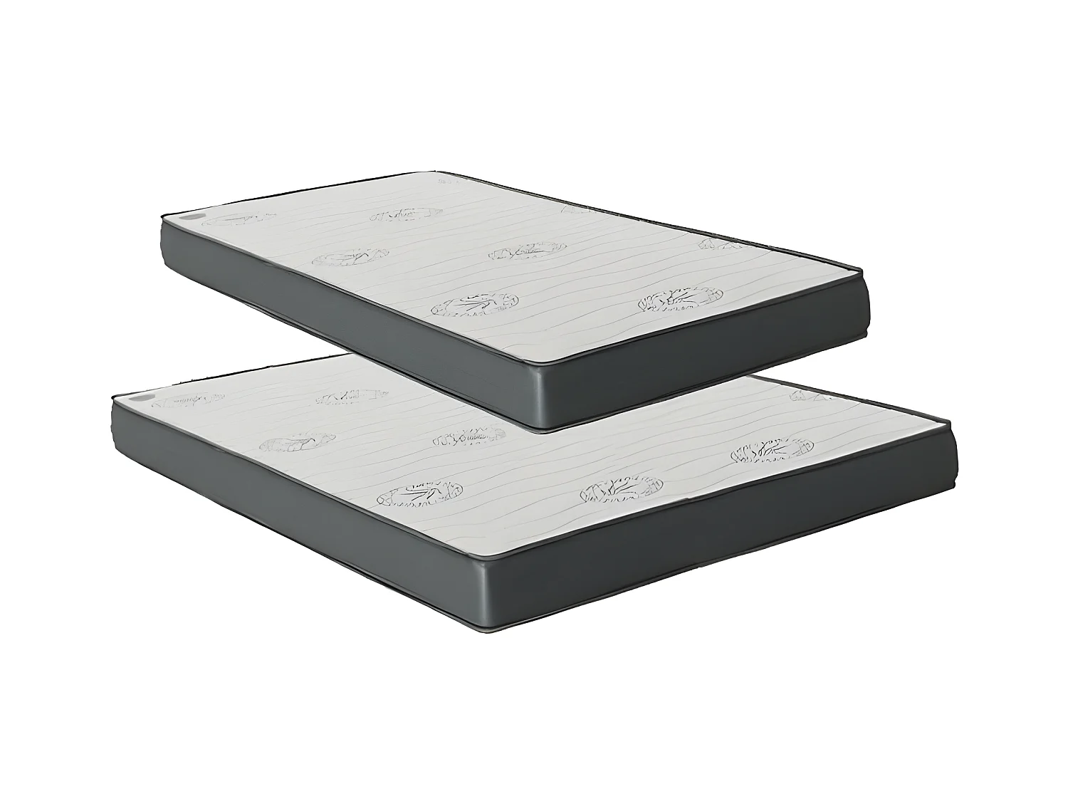 Matelas Pack 2 viscoélastique 135x200x18/90x200x15cm