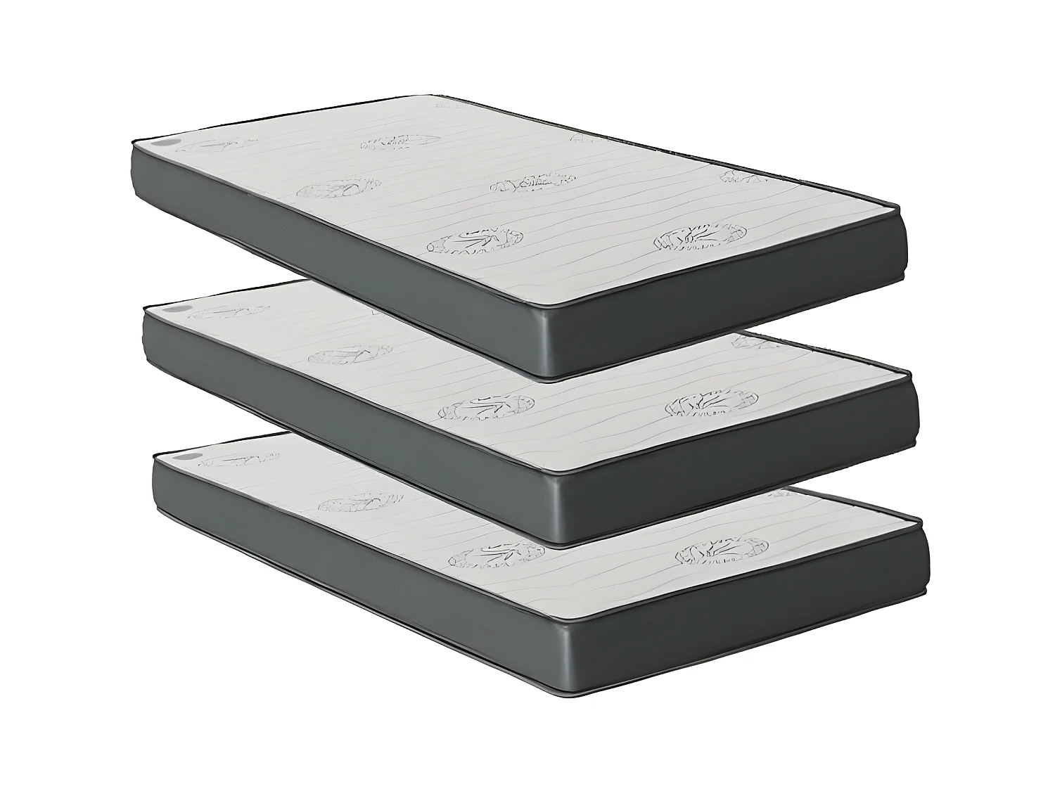 Colchón Pack de 3 viscoelástico 90x200x20/90x190x15/90x180x15