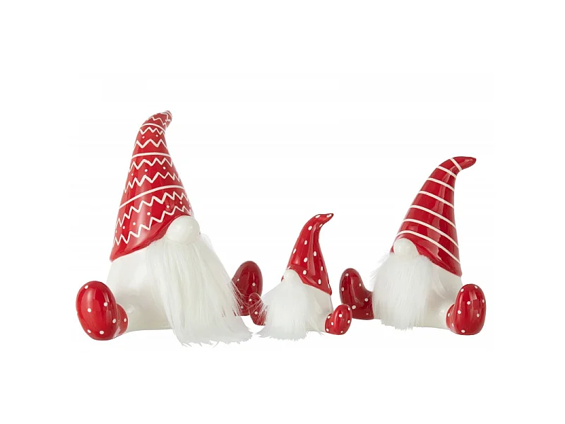 Papá Noel de cerámica roja de 19.5x10.5x19 cm