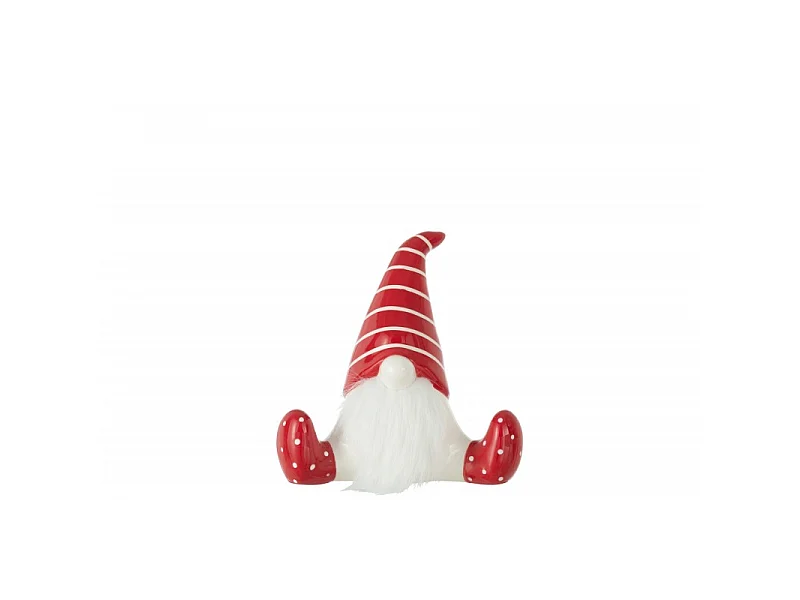 Papá Noel de cerámica roja de 19.5x10.5x19 cm