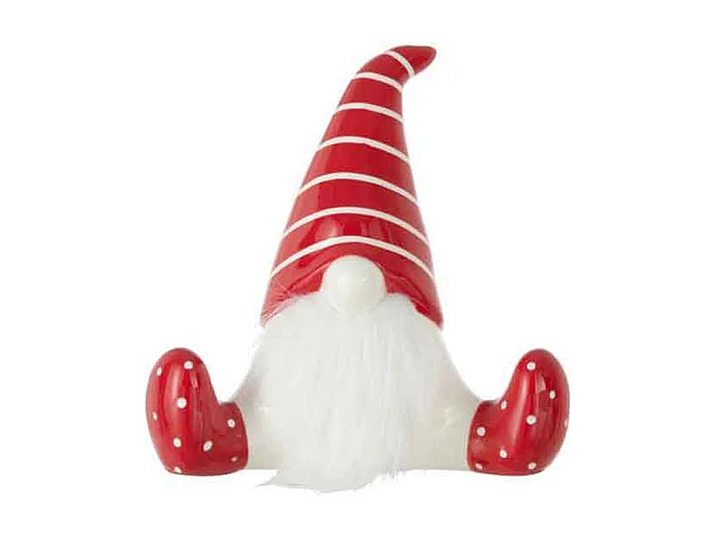 Papá Noel de cerámica roja de 19.5x10.5x19 cm