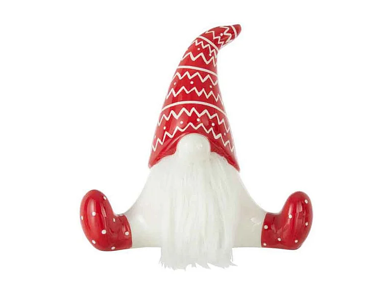 Papá Noel de cerámica roja de 26x13.5x24 cm