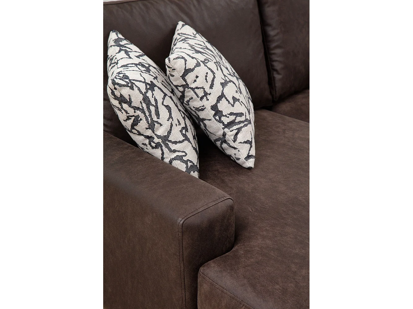 Sofá rinconero modular Altadena 430, Marrón, 314x150x90cm