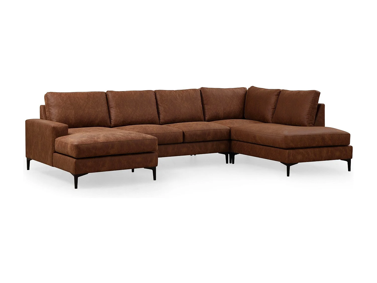 Sofá rinconero modular Altadena 430, Marrón, 314x150x90cm