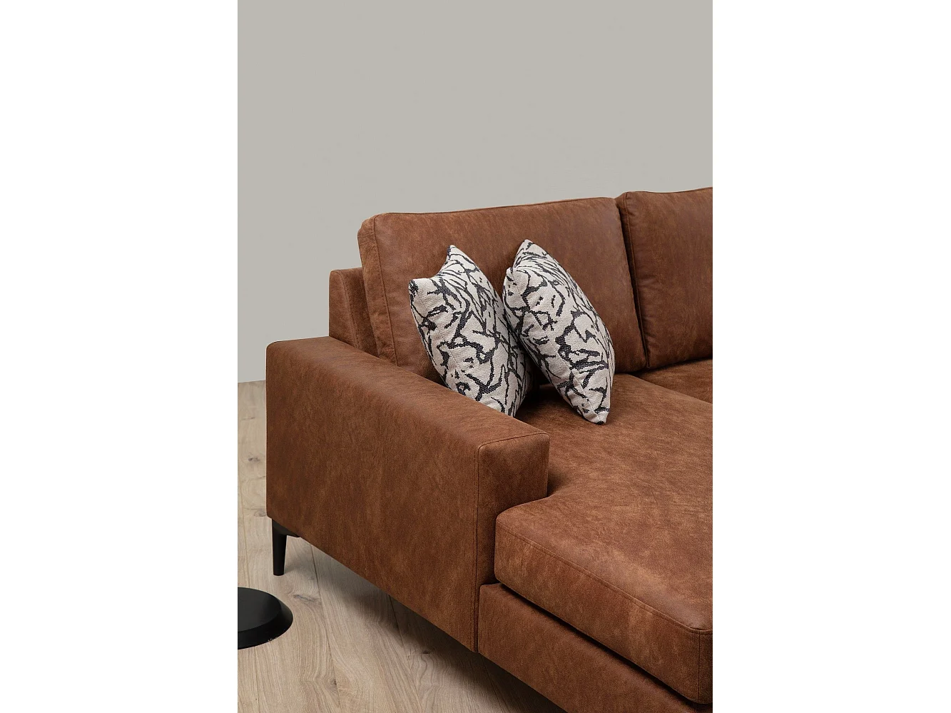 Sofá rinconero modular Altadena 430, Marrón, 314x150x90cm