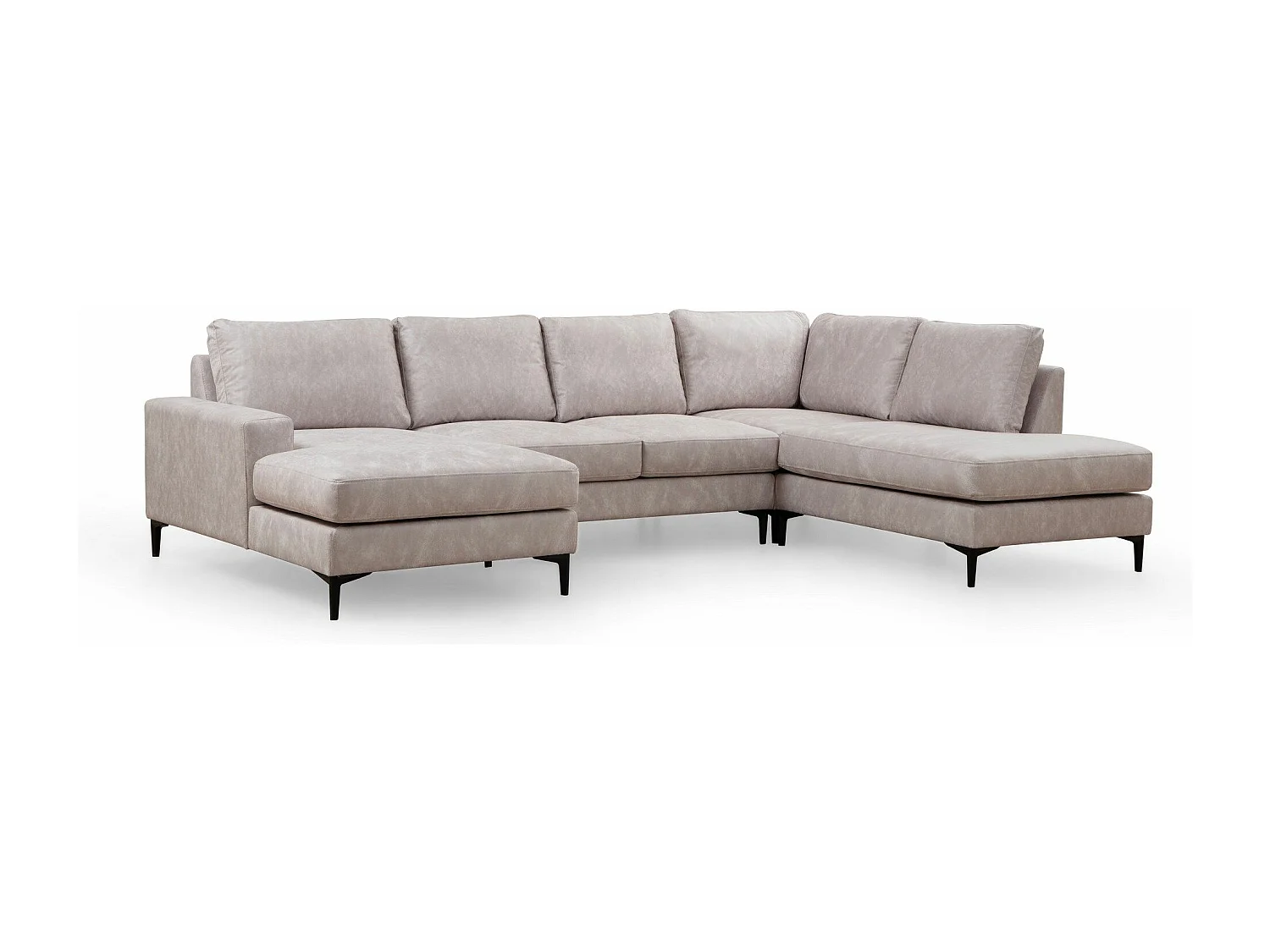 Sofá rinconero modular Altadena 430, De color marrón claro, 314x150x90cm