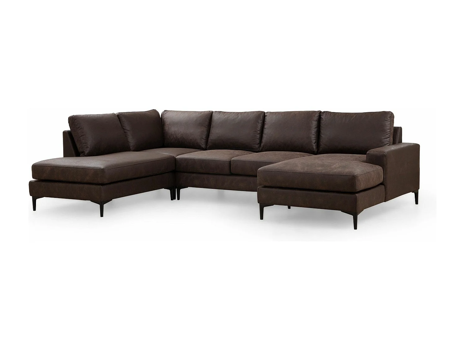 Sofá rinconero modular Altadena 430, Marrón, 314x150x90cm