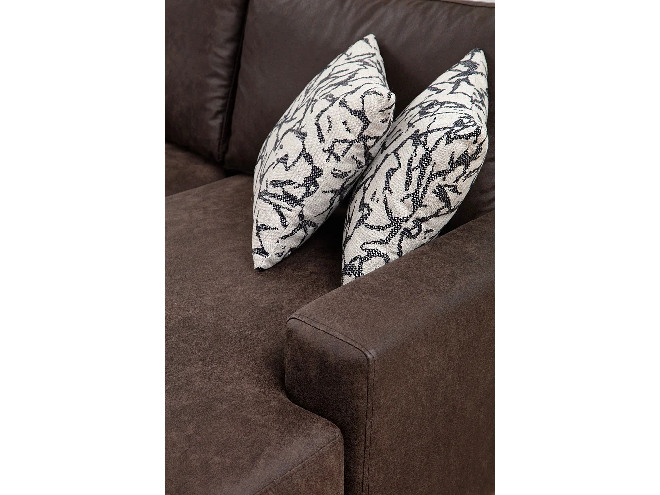 Sofá rinconero modular Altadena 430, Marrón, 314x150x90cm