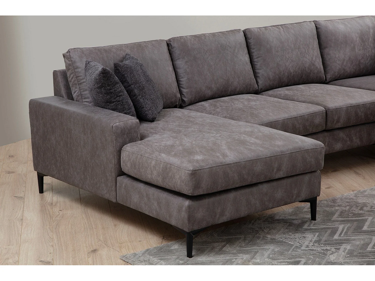 Sofá rinconero modular Altadena 430, Gris, 314x150x90cm