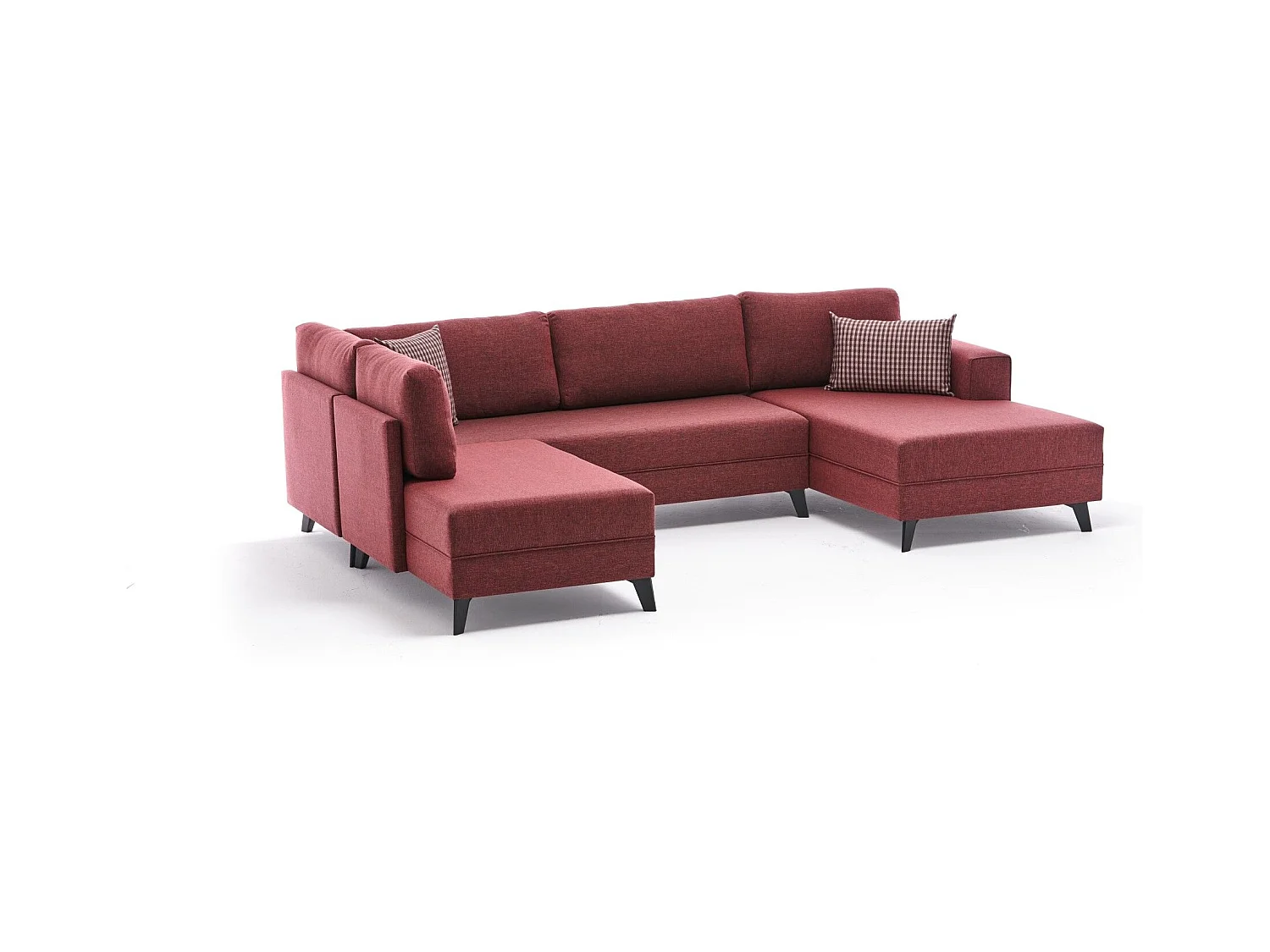 Sofá rinconero Altadena 315, Rojo, Función de descanso, 300x202x78cm