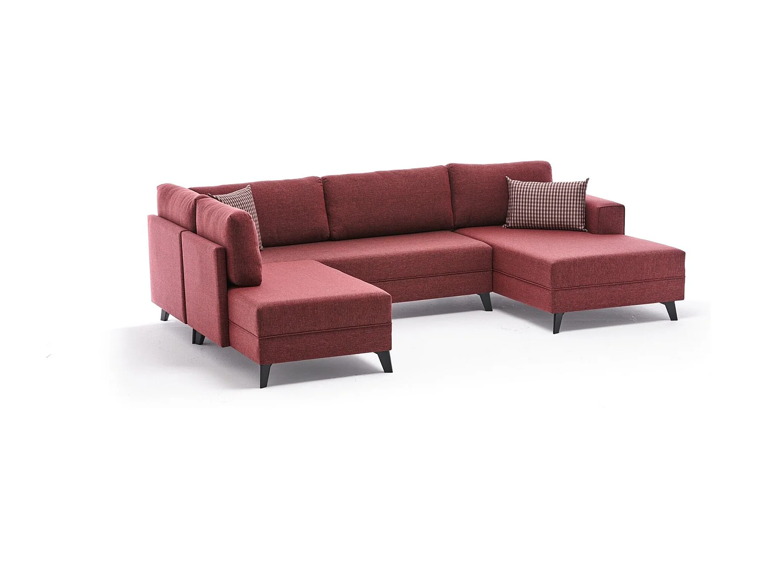 Sofá rinconero Altadena 315, Rojo, Función de descanso, 300x202x78cm