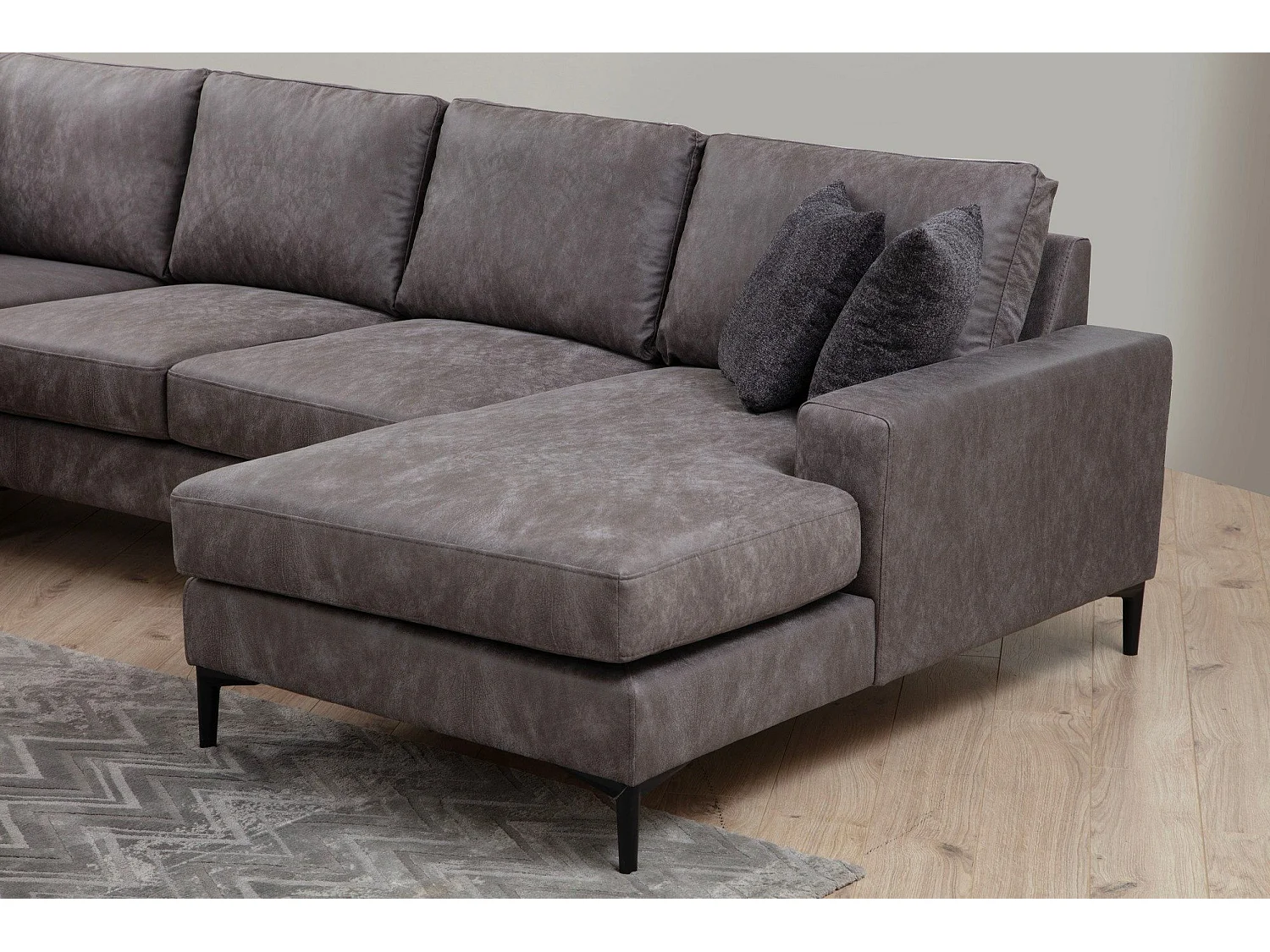 Sofá rinconero modular Altadena 430, Gris, 314x150x90cm