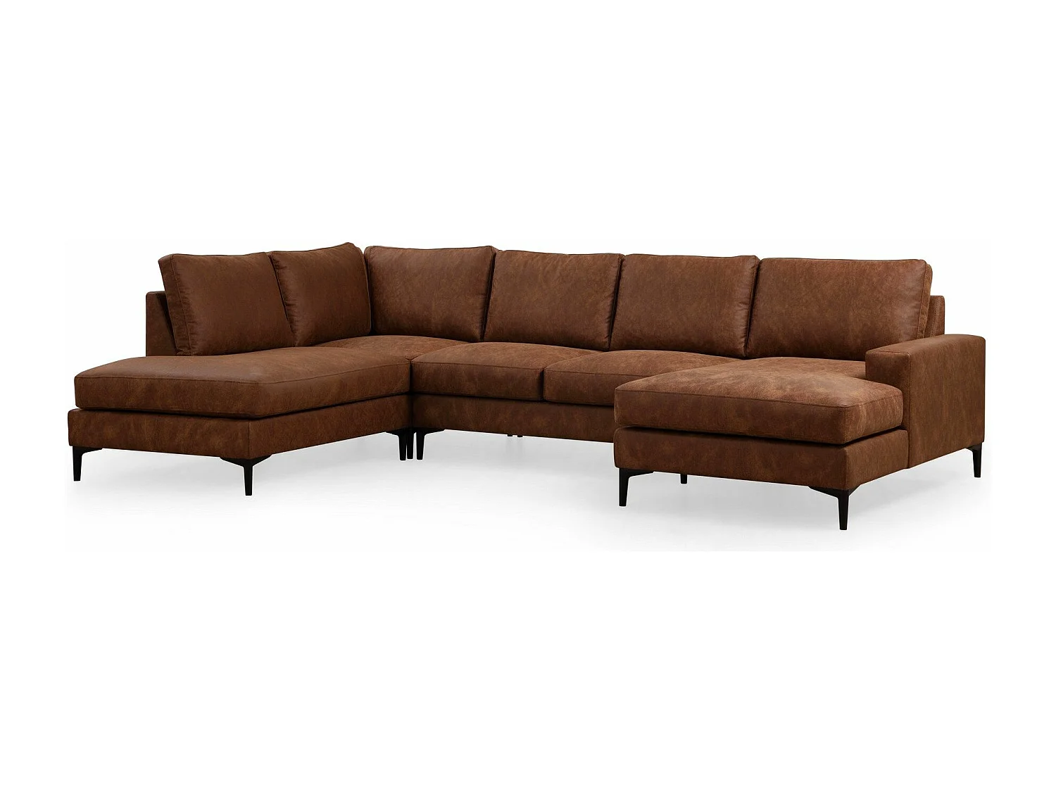 Sofá rinconero modular Altadena 430, Marrón, 314x150x90cm