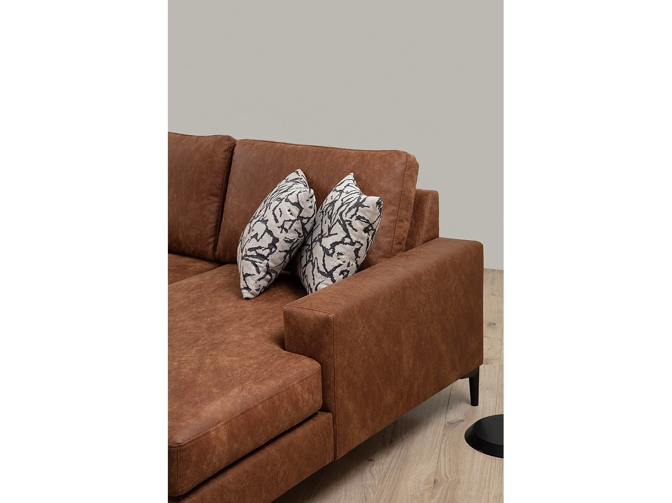 Sofá rinconero modular Altadena 430, Marrón, 314x150x90cm