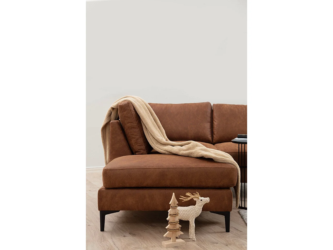 Sofá rinconero modular Altadena 430, Marrón, 314x150x90cm