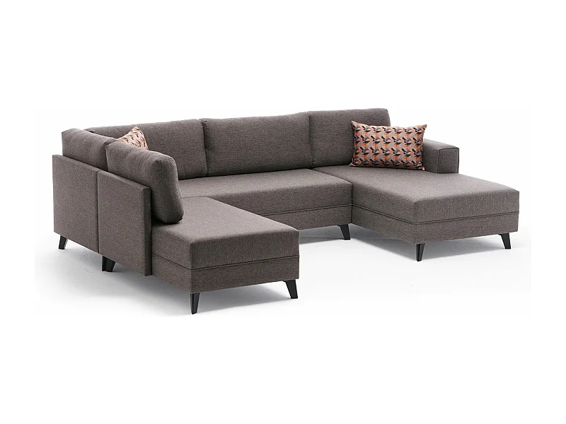 Sofá rinconero Altadena 315, Marrón, Función de descanso, 300x202x78cm