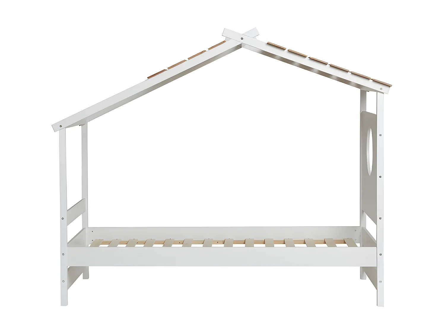 Letto capanna legno bianco  90x190cm