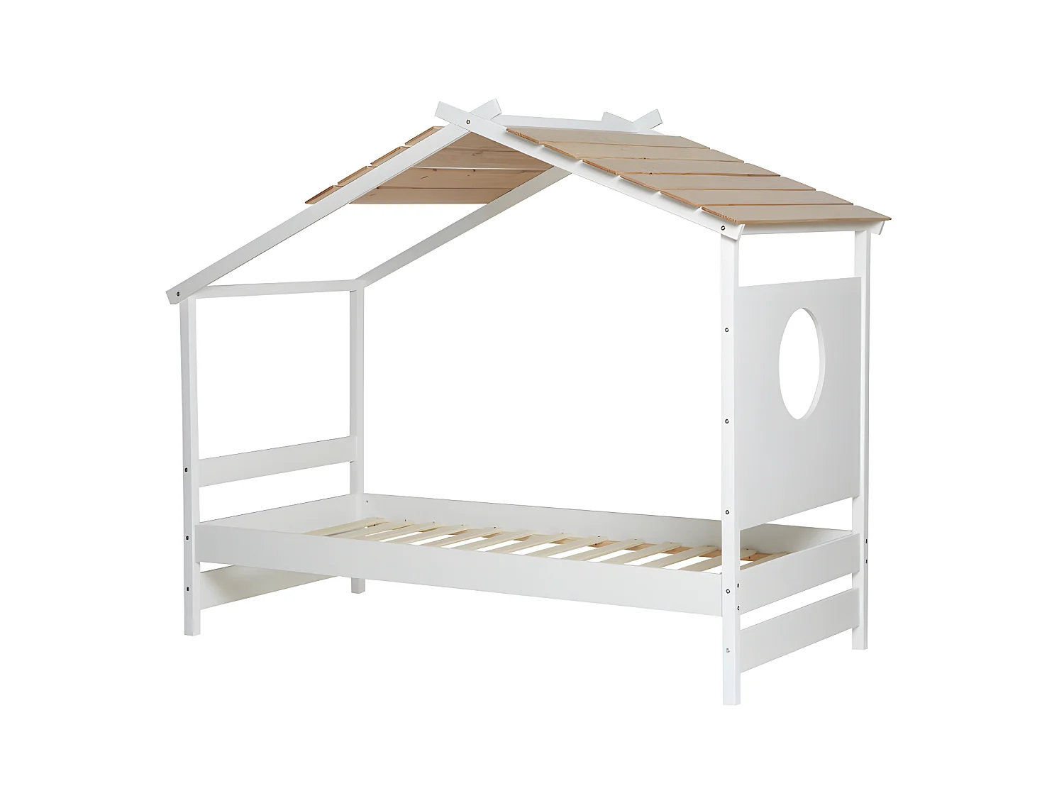 Cama cabaña madera blanco 90x190cm