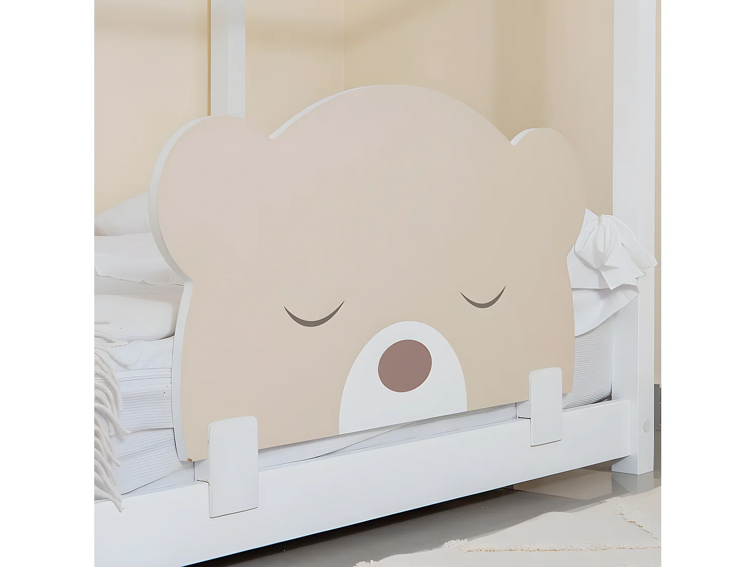 Barrera cama aglomerado beige 45x87x3cm