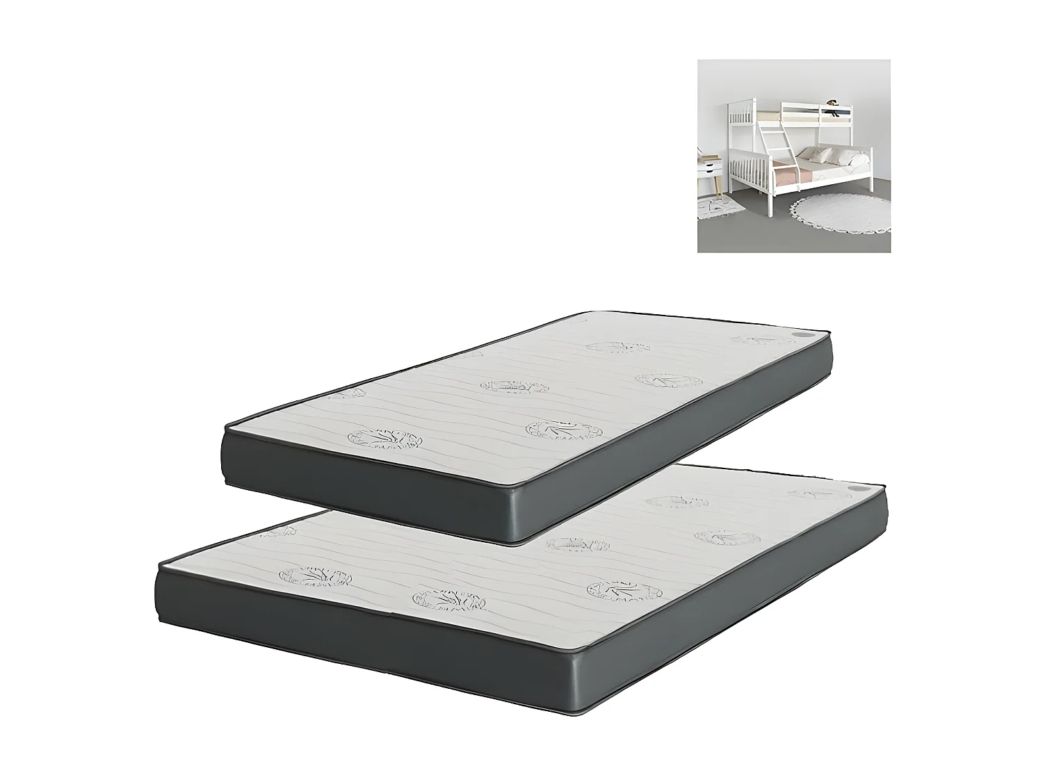 Colchão Pack 2 viscoelástico 135x190x18/CL90x190x15