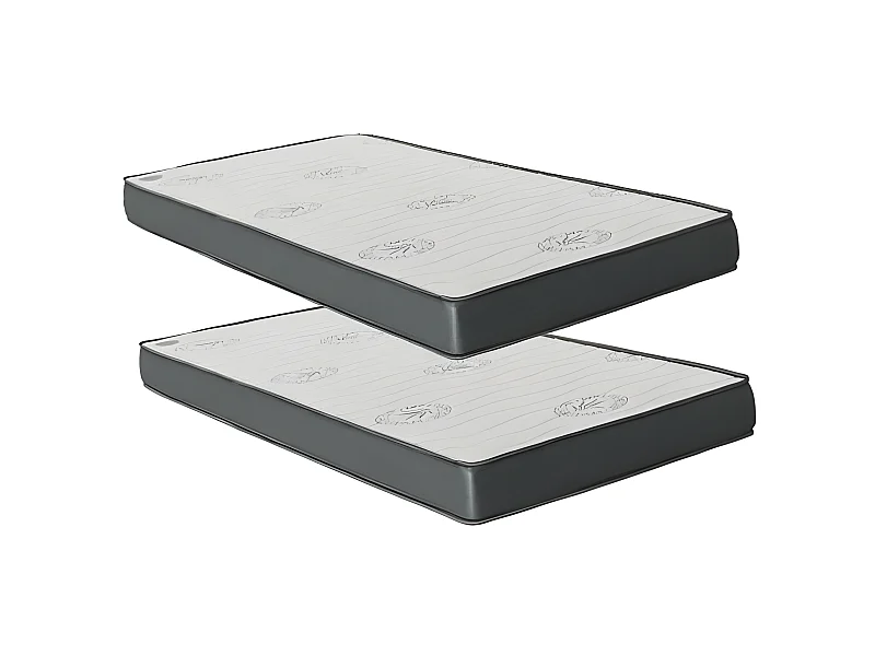Matelas Pack 2 viscoélastique 90x190x20/90x190x15