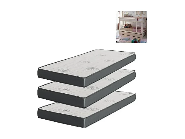 Colchón Pack 3 viscoelástico 90x190x20/90x190x15/90x190x15