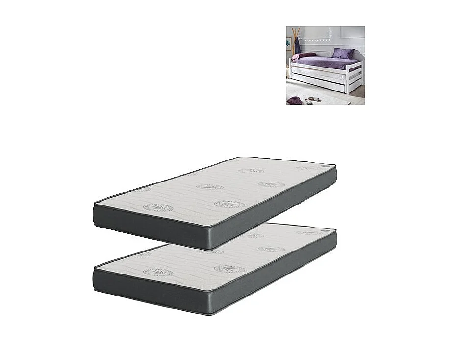 Colchón pack 3 viscoelástico 90x200x20/90x190x15/90x180x15