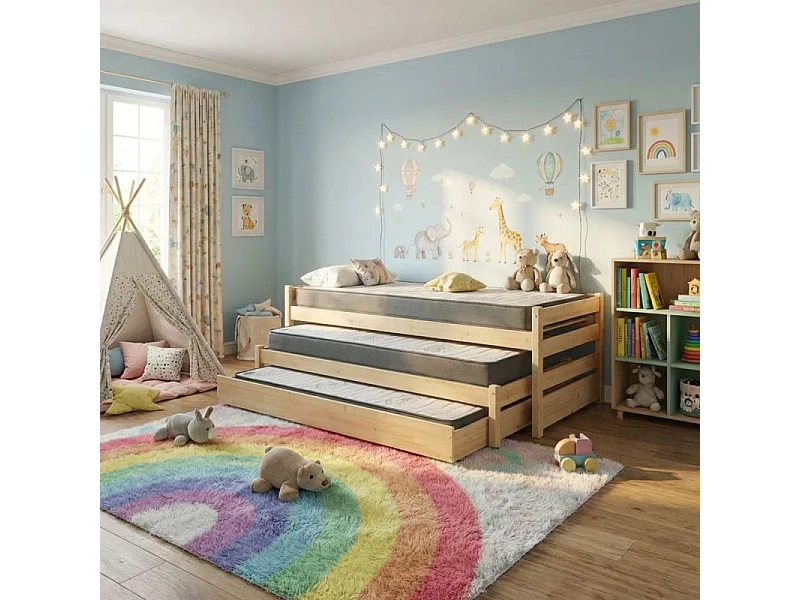 Colchão pack 3 viscoelástico 90x200x20/90x190x15/90x180x15