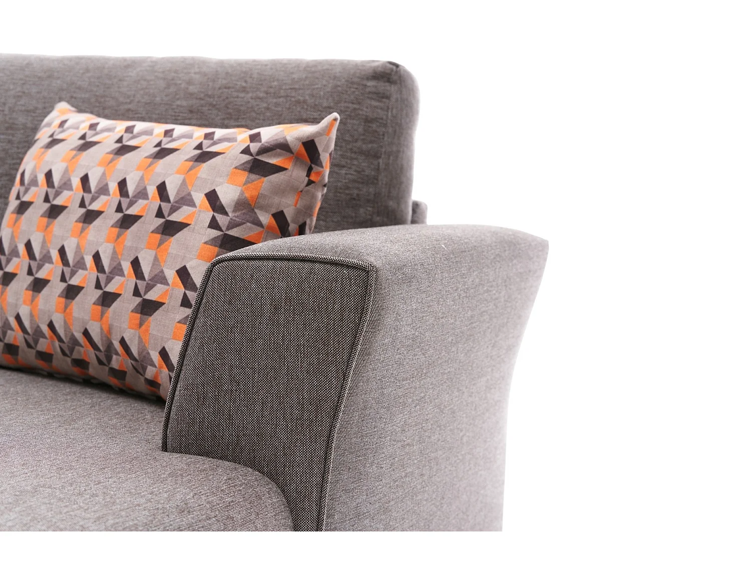 Panoramische bank bruine stof Karina 300 cm