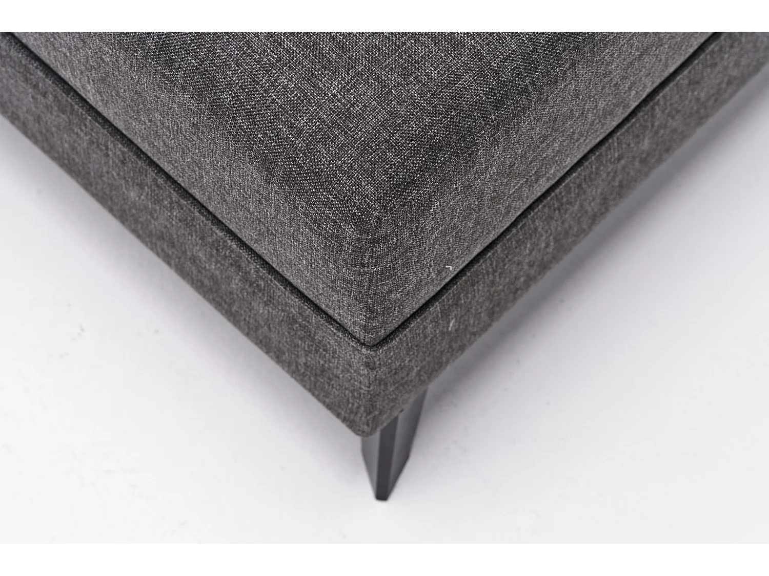 Canapé panoramique d'angle convertible Lalaria Tissu Anthracite