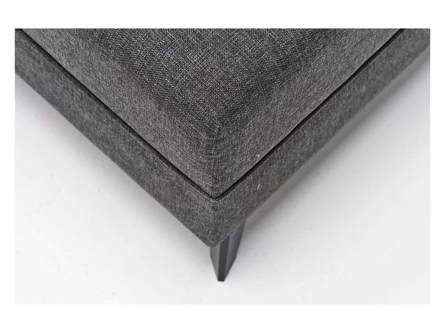 Canapé panoramique d'angle convertible Lalaria Tissu Anthracite