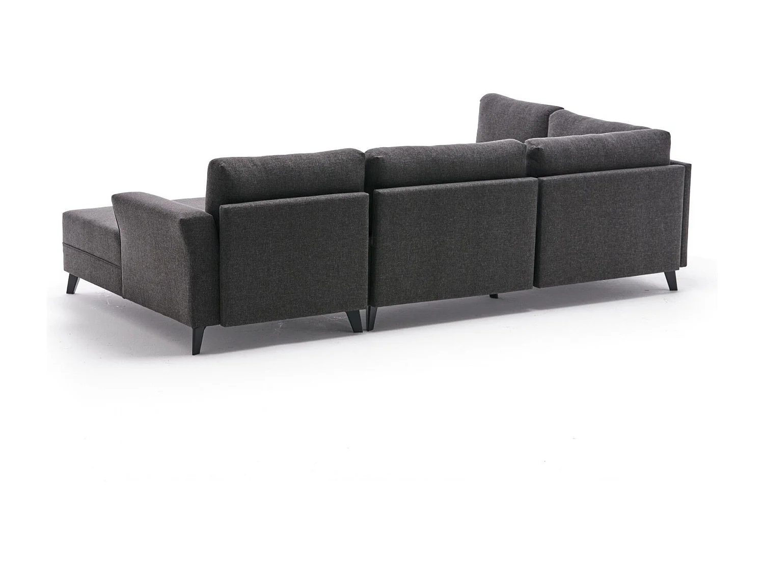 Panoramische bank antraciet stof Karina 300 cm