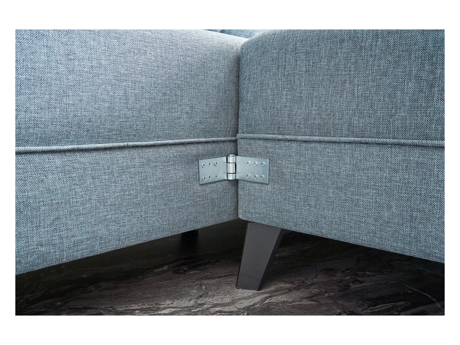 Divano angolare Altadena 299, Blu, Funzione di sonno, 300x157x78cm