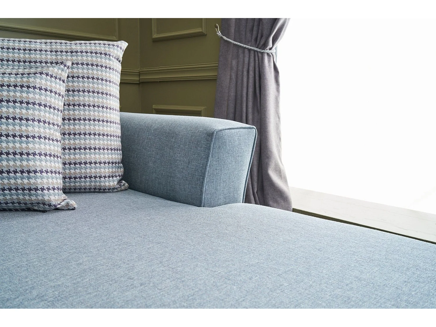 Sofá rinconero Altadena 299, Azul, Función de descanso, 300x157x78cm