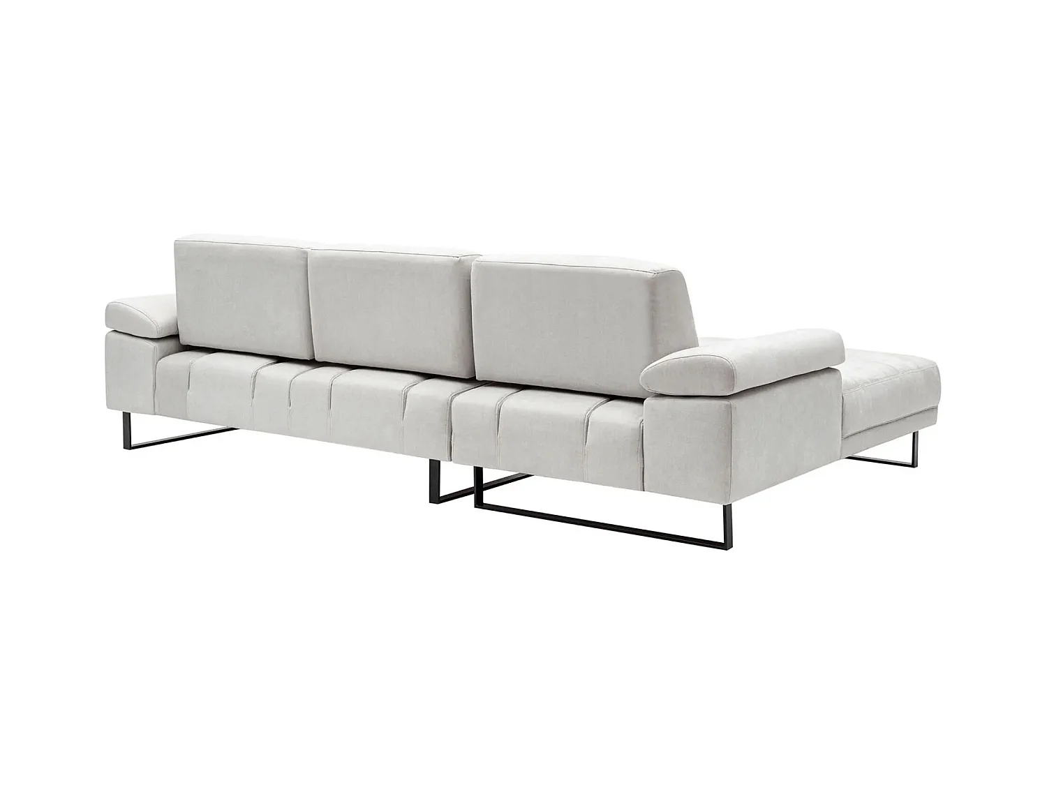 Canapé d'angle à gauche modulable Celis Tissu Beige