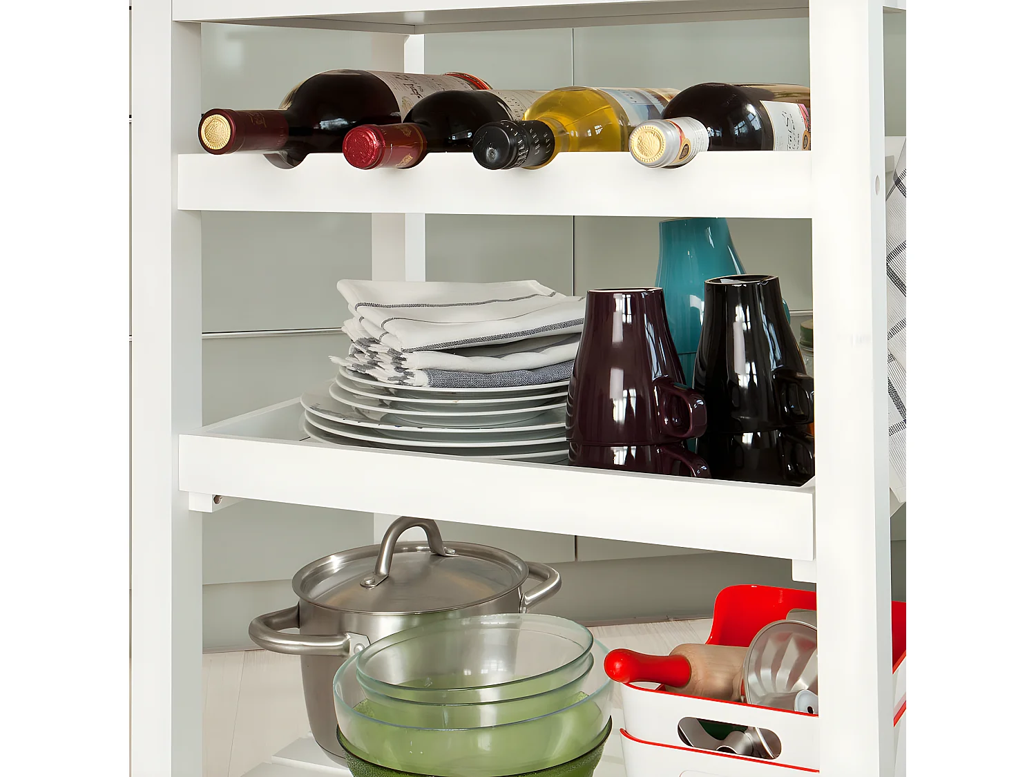 SoBuy  Carrello da cucina, Carrello di servizio, , Legno e Bambù, FKW16-WN, (L58*L40*A90cm).IT