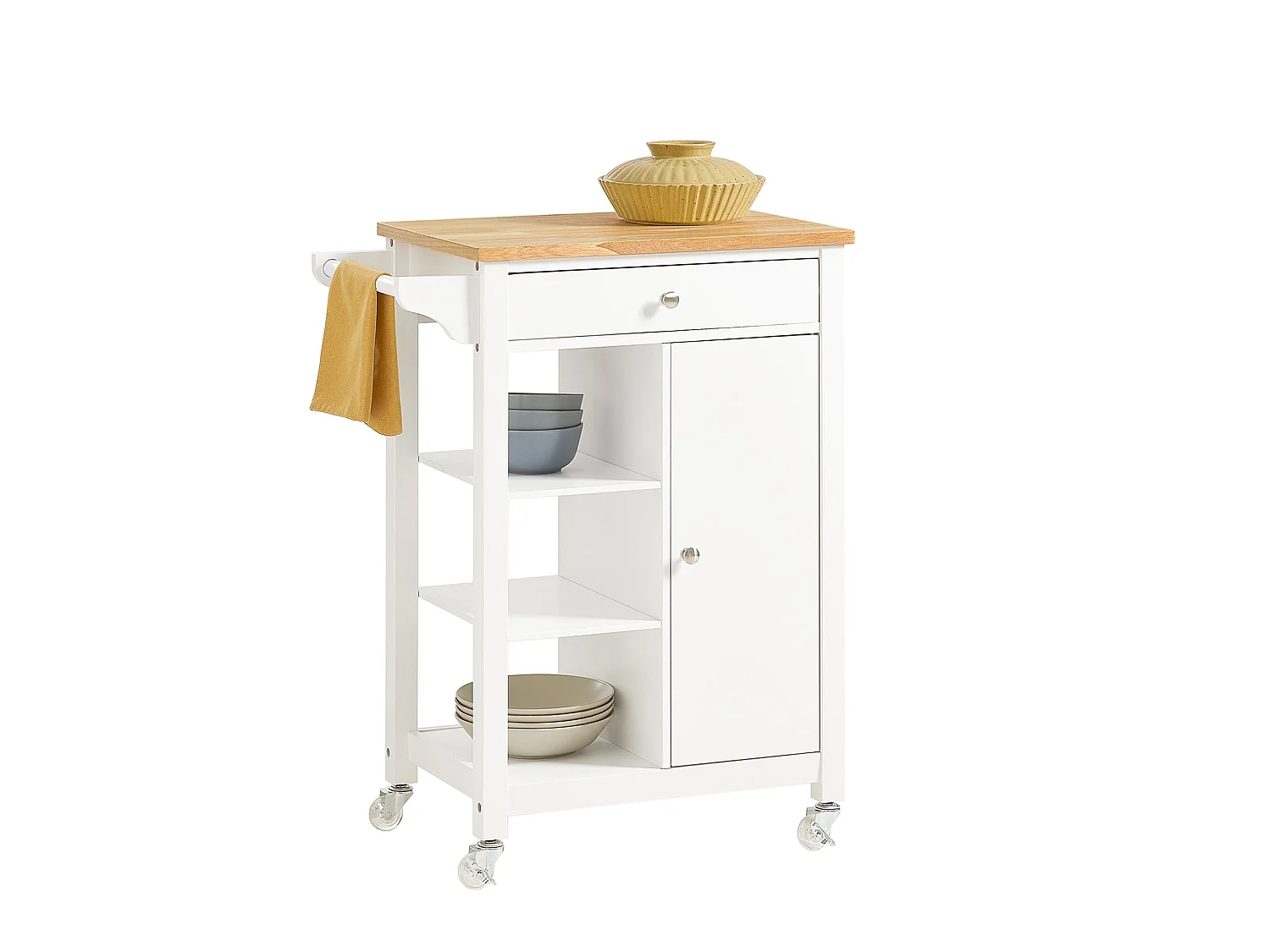 Carrito de Servir, estantería de Cocina, Carrito de Cocina móvil,FKW46-WN SoBuy ES