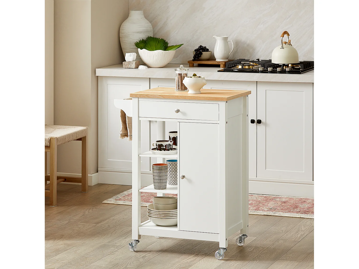 Carrito de Servir, estantería de Cocina, Carrito de Cocina móvil,FKW46-WN SoBuy ES