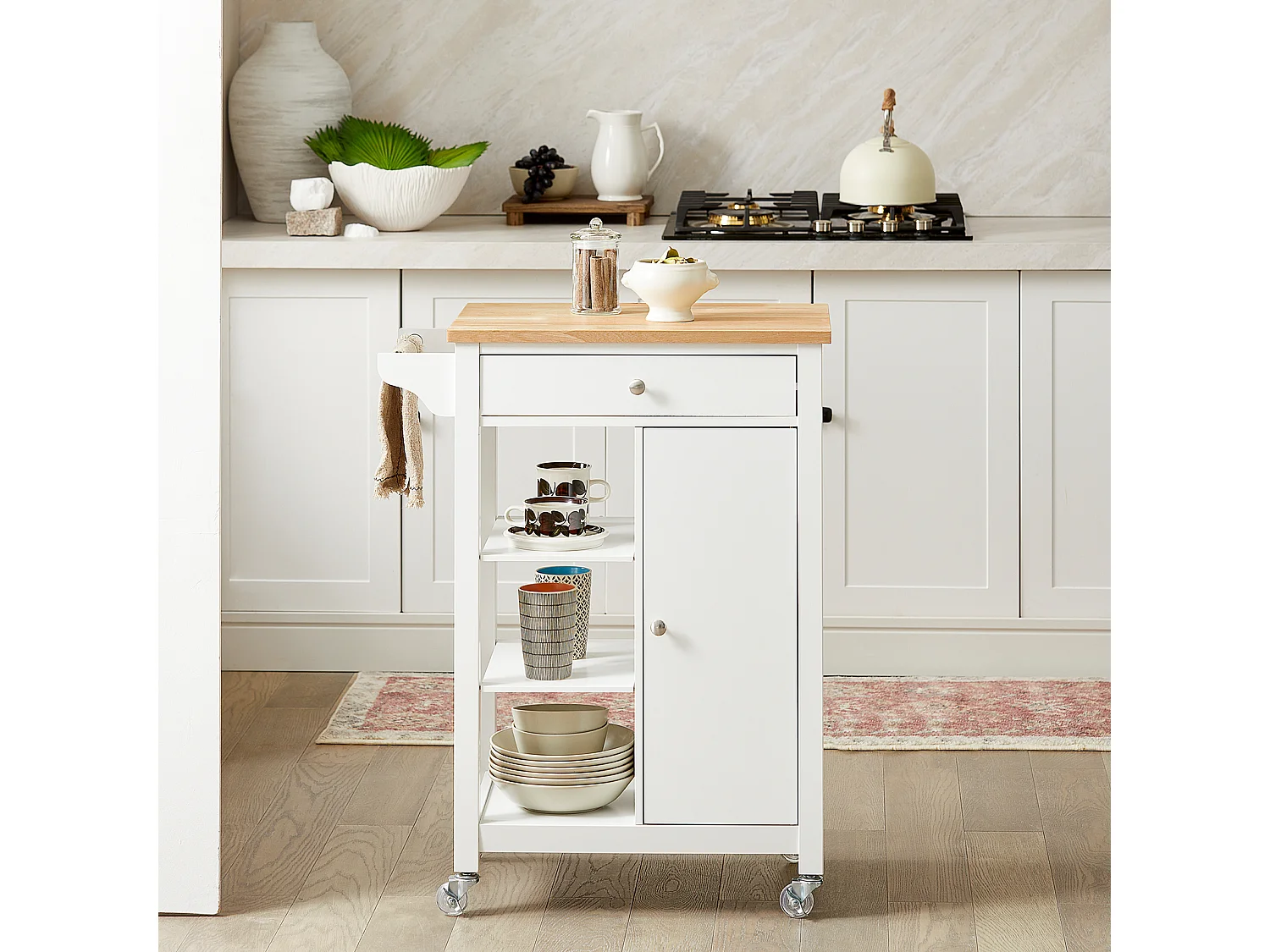 Carrito de Servir, estantería de Cocina, Carrito de Cocina móvil,FKW46-WN SoBuy ES