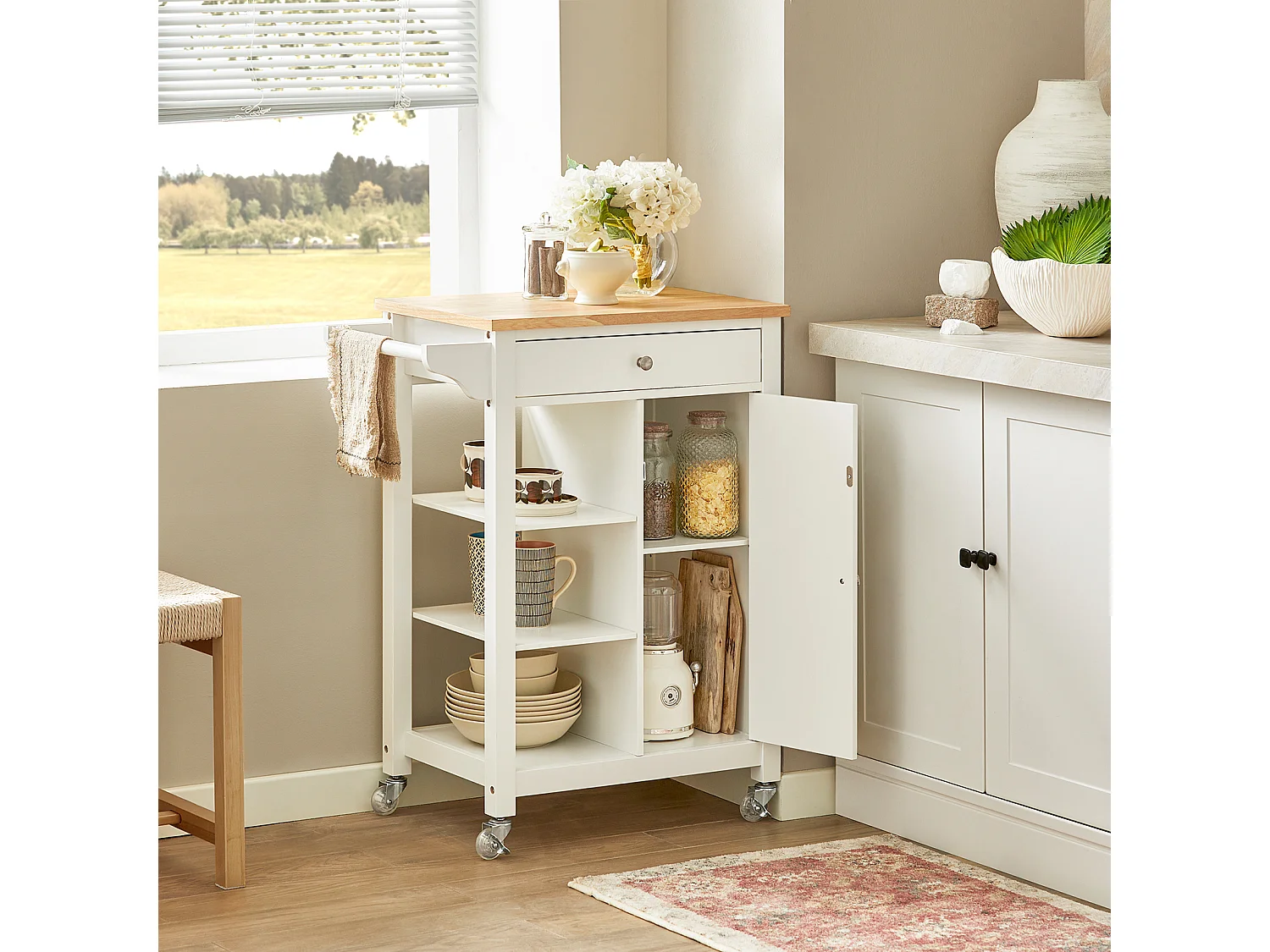 Carrito de Servir, estantería de Cocina, Carrito de Cocina móvil,FKW46-WN SoBuy ES