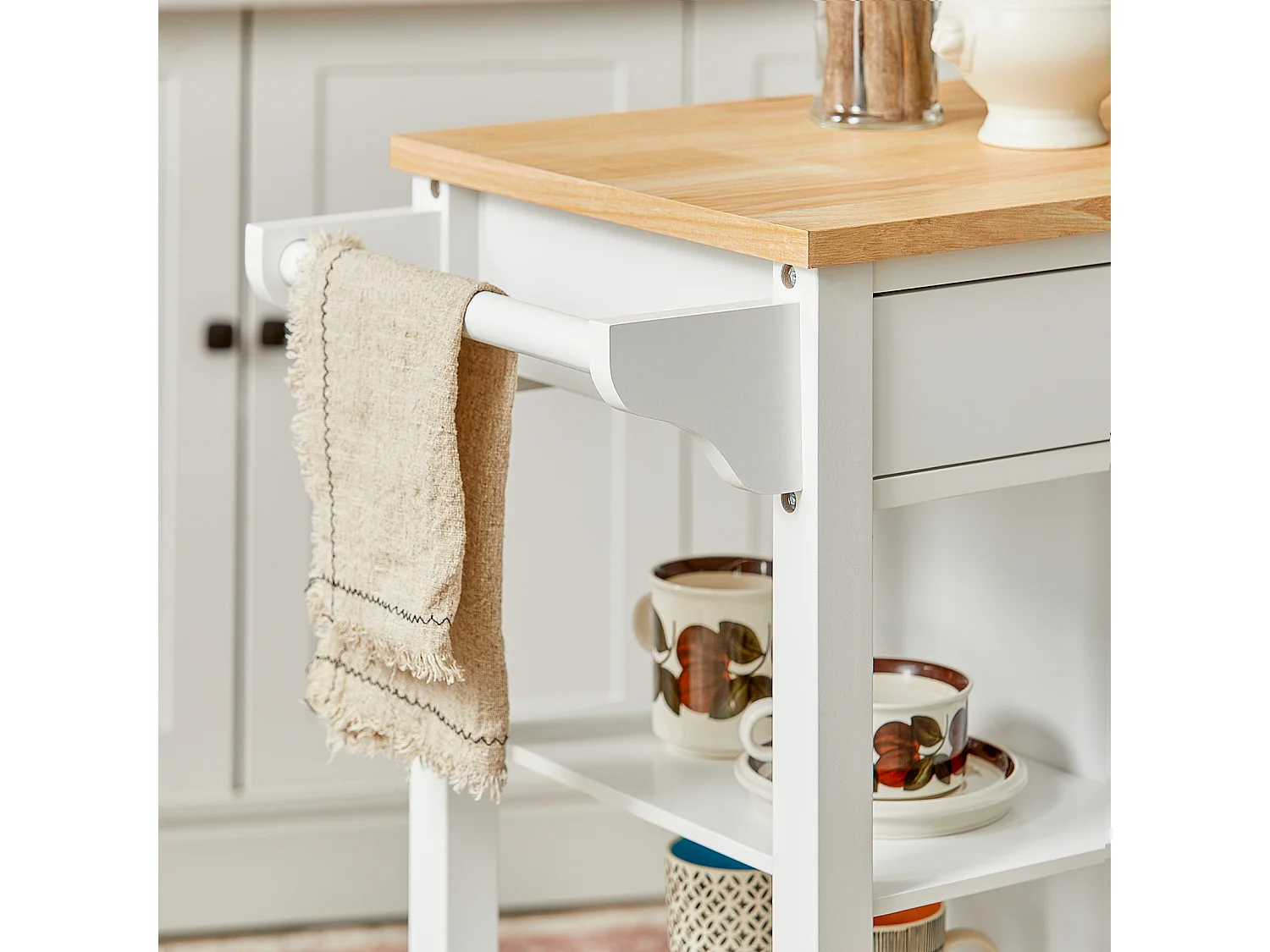 Carrito de Servir, estantería de Cocina, Carrito de Cocina móvil,FKW46-WN SoBuy ES