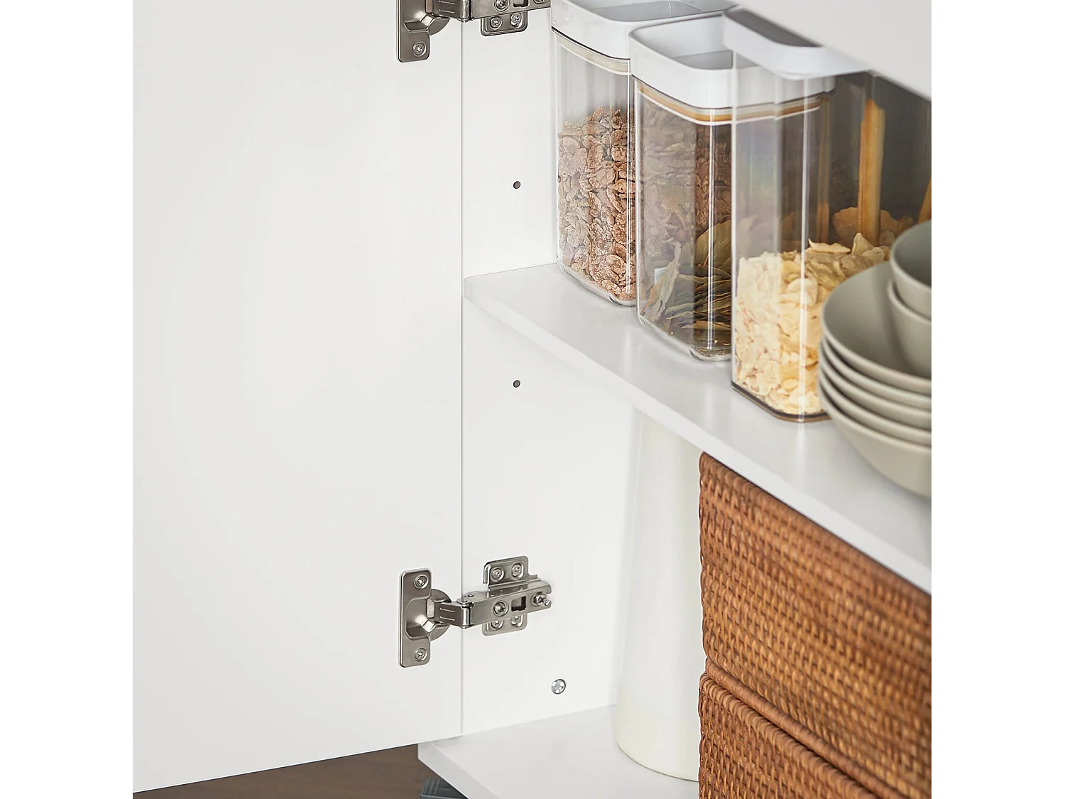 Desserte de Cuisine sur Roulettes Îlot de Cuisine Buffet avec Plan de Travail, FKW117-W