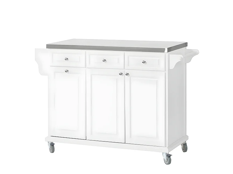 SoBuy Carrello da cucina, credenza, Mobiletto ad angolo Bianco FKW33-W