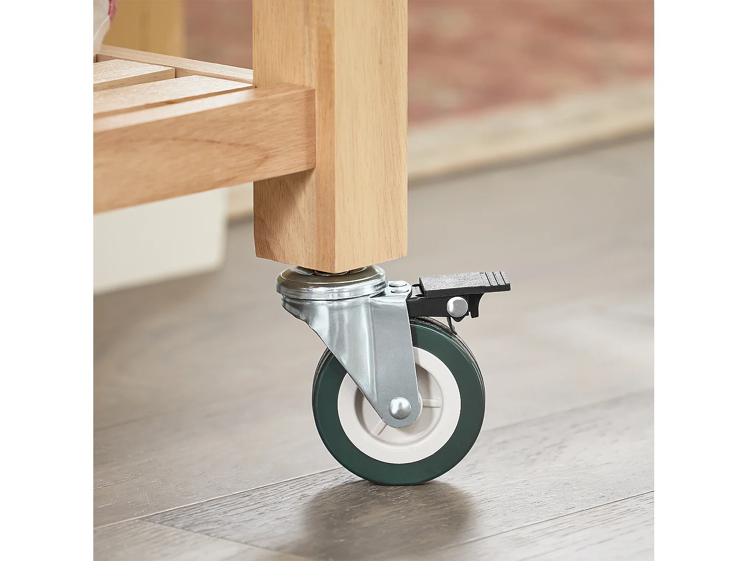 SoBuy Carrello Cucina Scaffale Cucina Mobile Cucina Legno Con Route Fkw24-N